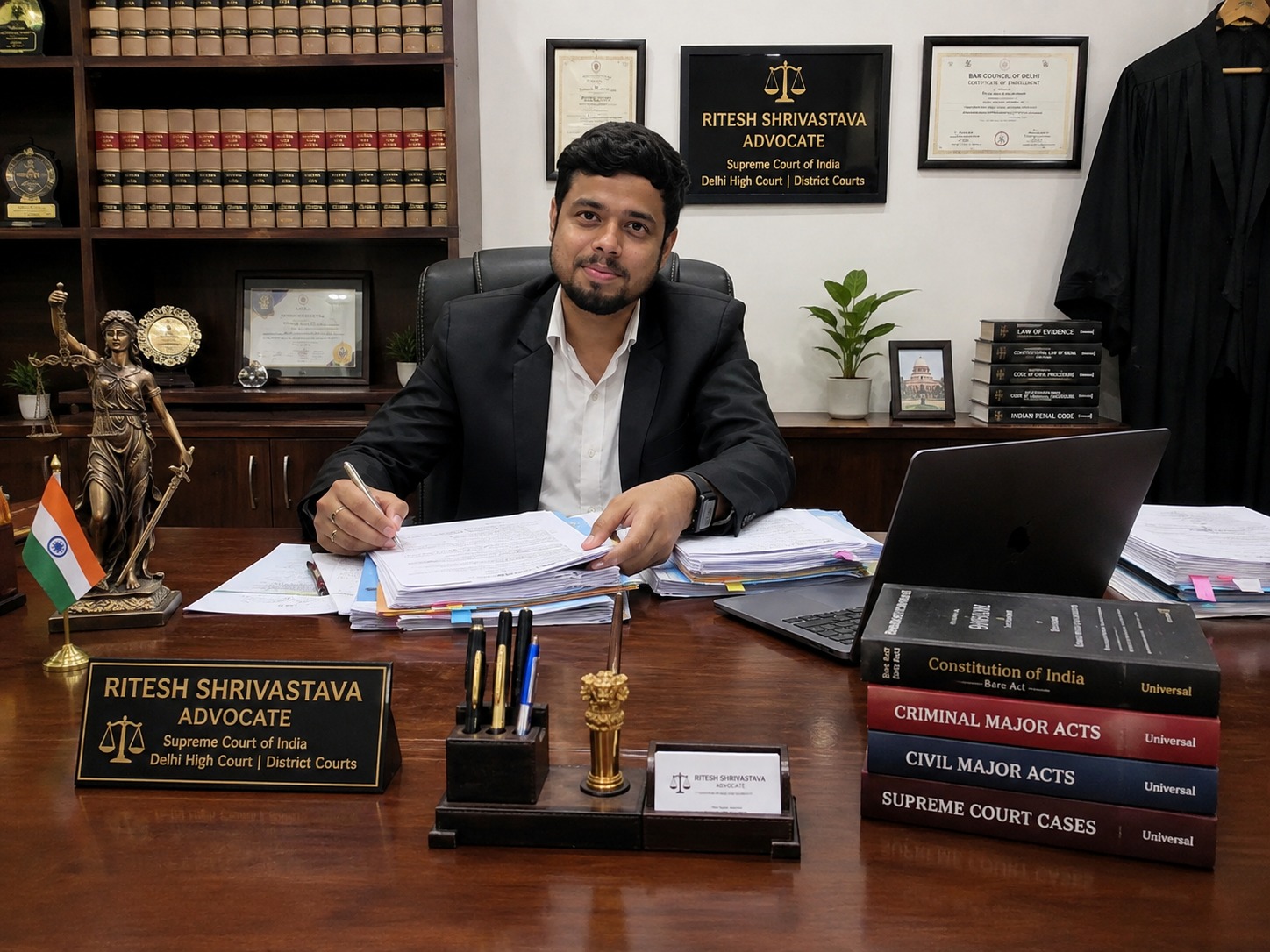 Professional portrait of advocate